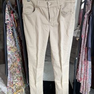 Chico's Beige So Slimming Girlfriend Ankle Fit Pants
